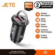 JETE Car Charger J5 Fast Charging 48W Type C PD QC 3.0 2 Year Warranty