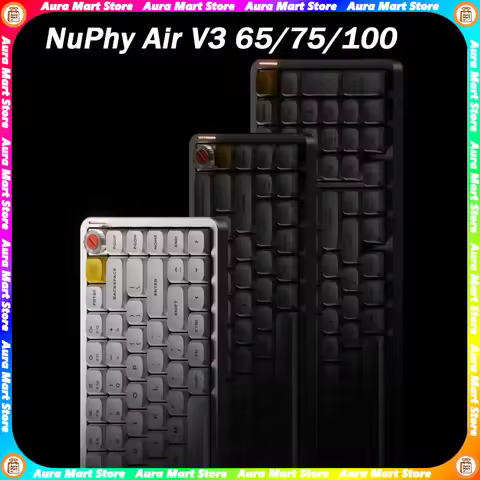 NuPhy Air75 V3 Wireless Mechanical Keyboard Tri Mode Hot Swap Mute 1000Hz 4000mAh Long Endurance Off