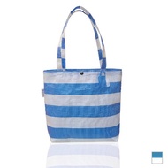 台味藍白帆布袋 防水購物袋 瑜珈健身袋