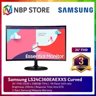 Samsung LS24C360EAEXXS 24" FHD Curved 75Hz FreeSync Monitor ( HDMI, VGA, 3 Yrs Wrty )