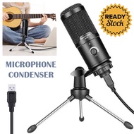 Microphone Condenser USB Mikrofon with Mini Tripod Stand Mic Mix Maik Mik Mikrofon Micropon Condenso