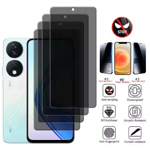 1/2/3/4Pcs For Honor X7B Glass Huawei Honor X7B Tempered Glass Protective HD 9H Privacy Anti-Spy Glu