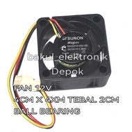 FAN 12V 4CM X 4CM 2CM THICKNESS