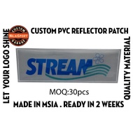 Custom Made PVC Reflector Patch, Safety Vest Reflector Patch, Reflective Badge (MOQ:30pcs)