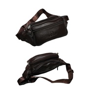 Ready Stock Leather Waist Bag Beg Kerja Rider Bag Canvas Bag Crossbody Bag Chest Bag Beg Sandang Beg