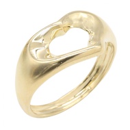 【二手】Tiffany & Co.) 10.5號鏤空心形戒指，18K黃金（黃金）女士鏤空心形戒指