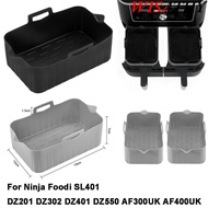 WISATHY Air Fryer Basket, Reusable Rectangle Air Fryer Baking Tray, Silicone Air Fryer Mold Tray for