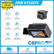 Hikvision C8 Pro Dash Camera 4K Ultra HD Voice Control 24 Hours Parking Monitoring Collision Sensor