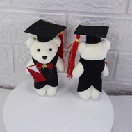 JEREMY1 Bachelor Bear Plush Toy, Graduation Season Celebrate Party Graduation Bear Doll, Funny Decorative 14cm Pendant Doctor Cap Bear Toy School Graduate Gifts