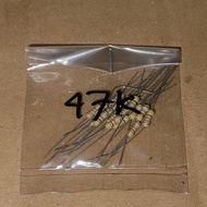 R 47K Ohm 0.25W 5 Percent Resistor 47 K Kilo Ohm 0.25 Watt 20 Pcs