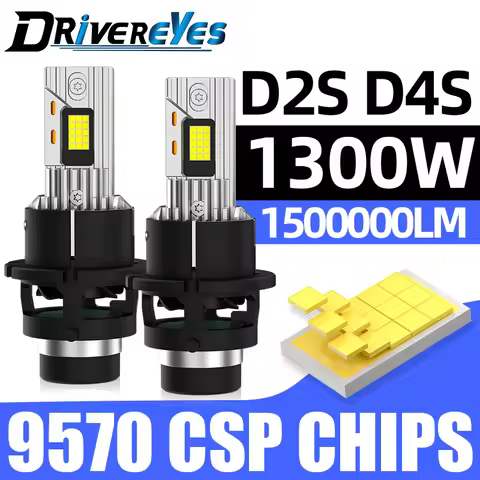 1500000LM D2S LED D4S D2R D4S Led 1300W Car Headlights HID 1:1 Size Xenon Lamp Canbus 9570 CSP Chips