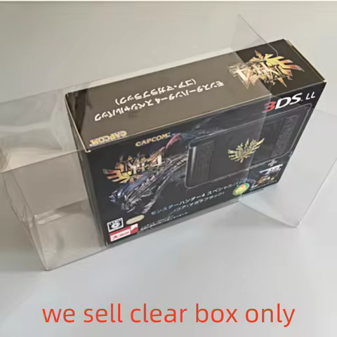 Transparent protective case for Nintendo 3DS LL/Monster Hunter, collectible storage case, game stora