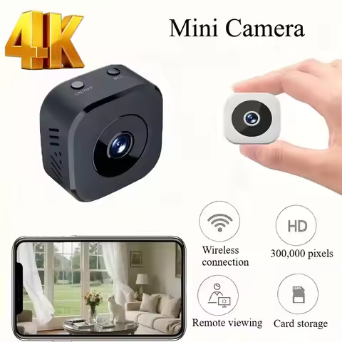 New Mini Camera Home WiFi Wireless Remote Monitoring HD 4K Camera Pets and Children No Need to Plug 