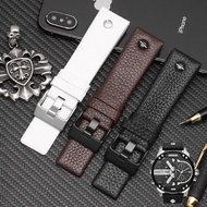 手表带 Original authentic suitable for Diesel DIESEL leather watch strap DZ7257DZ4318DZ7313 lychee grain cowhide strap 24mm