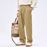 ji Cargo Pants for Men, Autumn Gurkha High Waist Straight Casual Pants, Naples Long PantsArmani Exch