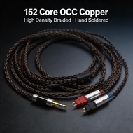 8 Core 152 Strands Copper Plated Braided Headphone Upgrade Cable For Sennheiser HD580 HD600 HD650 HD