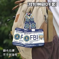 Cute Cartoon Hangable Bag Retractable Buckle Card Holder Kindergarten Pick-up Access Control Card St