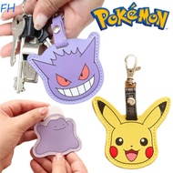 FENGHA Pikachu Access Card Holder, Kawaii Leather Pokemon Cat Keychain, Fashion Protective Case Crea