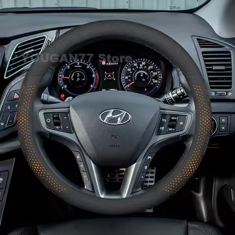 Leather Car Steering Wheel Cover For Hyundai i40 Tourer i10 i20 N Line 2012-2024 Covers For Covers A