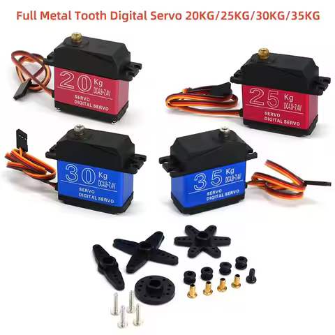 High torque metal gear digital steering machine 20KG/25KG/30KG/35KG robot robot arm robot