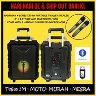 [TEGAS] HARPMAN X70 PORTABLE PA SPEAKER 2 W/LESS MIC / BLUETOOTH / USB