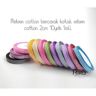 Reben cotton bercorak kotak scottish reben cotton ribbon 1cm 10yds 1roll