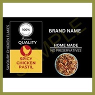 ◄ ❀ ♚ CHICKEN PASTIL STICKER LABELS | PEEL & STICK