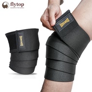 FLYTOP 1PC Wrap-Around Compression Knee Brace Adjustable Straps For Squats And Weightlifting Sports 