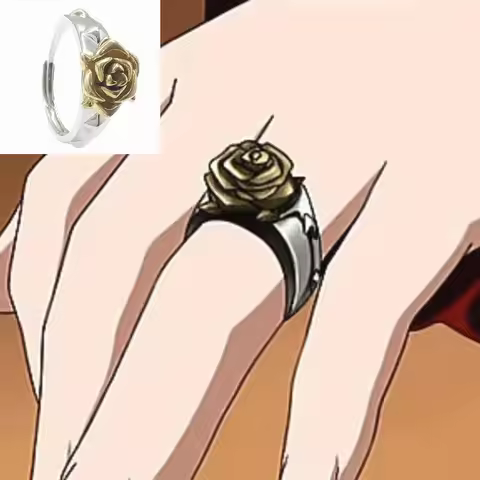 Rozen Maiden Rings Mercury Lampe Shinku Cosplay Retro 3D Rose Finger Ring Reiner Rubin Costumes Prop