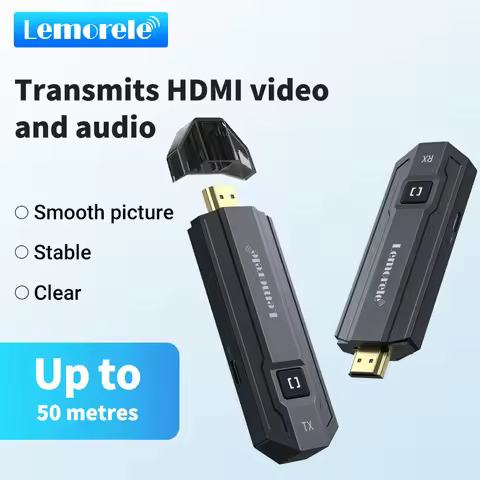 Lemorele Wireless HDMI transmitter &receiver 2.4G/5.8G dual-band live transmission for mobile phones