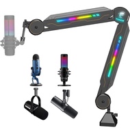 實體店鋪/SF (🈹🈹🈹限今日特價$488) 5/8" RGB Boom Arm,TONOR Adjustable Microphone Stand,Rotatable Mic Stand for G