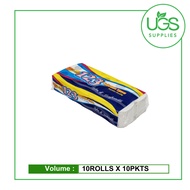 Belux Toilet Tissue Toilet 123 Recycle 2Ply (10Rolls x 1Pack) | Paper | Strong | Absorption | Easy