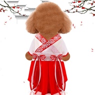 Spring Pet Dog Cat Hanfu Princess Chiffon Hanfu Dress Teddy Bichon Costume Supplies20240418