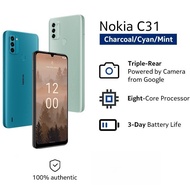 Nokia C31 128GB/64GB ROM + 4GB RAM  Mobile Phone |   6.75 inch 5050mah 4G LTE Smartphone Used 98% ne