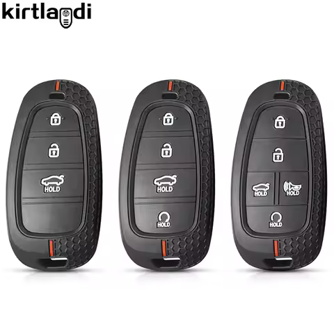 Silicone Shell Car Key Case For Hyundai Tucson Nx NX4 2021 Santa Fe Salaris Smart Key Cover Cap 3/4B