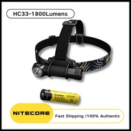 100% Original NITECORE HC33 Portable Headlamp1800Lumens Range 187M Lightweight Super Bright For Outdoor Fishing