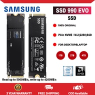 ใหม่ SAMSUNG 990 EVO 1TB 2TB 4เทราไบต์ SSD 2280 M.2 NAND อ่านได้ถึง5000เมกะไบต์/วินาทีพื้นที่เก็บข้อ