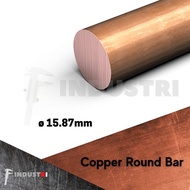 AS Tembaga 15.87mm(5/8 inch) | Copper Rod Bar | harga per 1mm