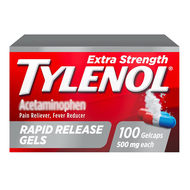 Tylenol | Extra-Strength Rapid Release Gels Fever Reducer (100 Gelcaps 500 mg each)