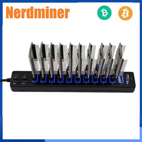 Hot Sale NerdMiner Hub 550KH/S Solo Lottery Miner 10x55K Miner Combo Kit Bitcoin BTC Miner Asic Mini