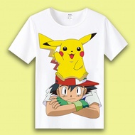 Men Women Game Pocket Anime Merchandise Short Sleeve 2025 Clothes new Pikachu Pokémon T-Shirt Pokemo