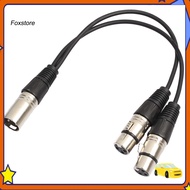 [Fx] 03m XLR Y Splitter Cable 3 Pin 1 Male to 2 Female Convertor Adapter Cable