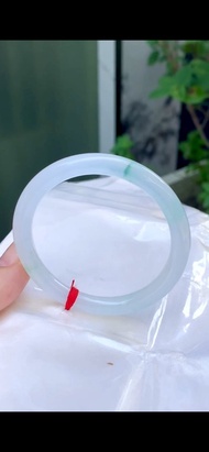冰種翡翠天然翡翠玉鐲A玉手鐲 玉鈪 • 冰種飄花翡翠圓鐲