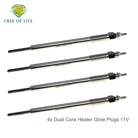 4x NEW Dual Core Heater Glow Plugs 11V For TOYOTA COROLLA Verso (ZER) 2.0 2.2 D 2005-2009 19850-2602