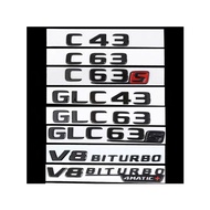 premium-Flat Bright Black Car Sticker C63S C43 C63 GLC43 4MATIC BITURBO GLC63 GLC63S V8BITURBO for B