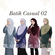 Tshirt Jersey Muslimah Batik Casual Series 02 with New Color by HD | Jersey Muslimah Microfiber | Ba