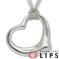 Tiffany & Co.) Elsa Peretti 鏤空心形網狀鏈項鍊（吊墜（約）：高 3.4 x 寬 3.4 x 厚 0.3 厘米，鍊長：約 78 厘米）SV925，拋光，成色極佳 [二手]