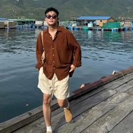 Men's Beach Suit Men's Shirt + Shorts High Quality Linen Men's Summer Suit Streetwear Cafe Cool Trav