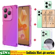 5In1Casing สำหรับ Infinix 40 Pro เคสโทรศัพท์แบบนิ่มสี40i 40สมาร์ท8กันกระแทกซิลิโคน TPU สีป้องกันการต