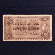 Uang Kuno 25 Gulden JP Coen ttd Praasterink Tahun 1930 - YO 03528